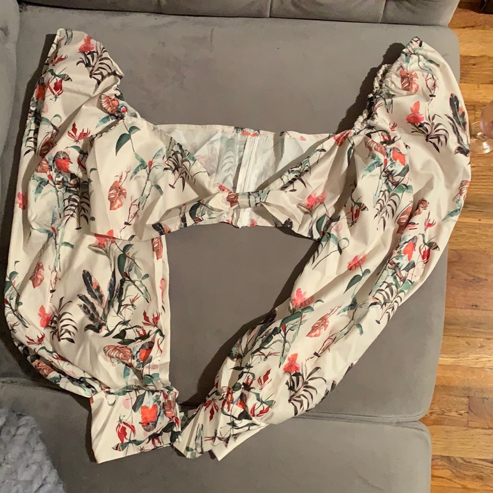 Floral print bralette top